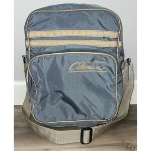 Vintage Coleman Tan Blue Soft Sided Insulated‎ Cooler